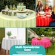 image 7 of Disposable Plastic Table Cover, Waterproof Tablecloth - 84 Inch