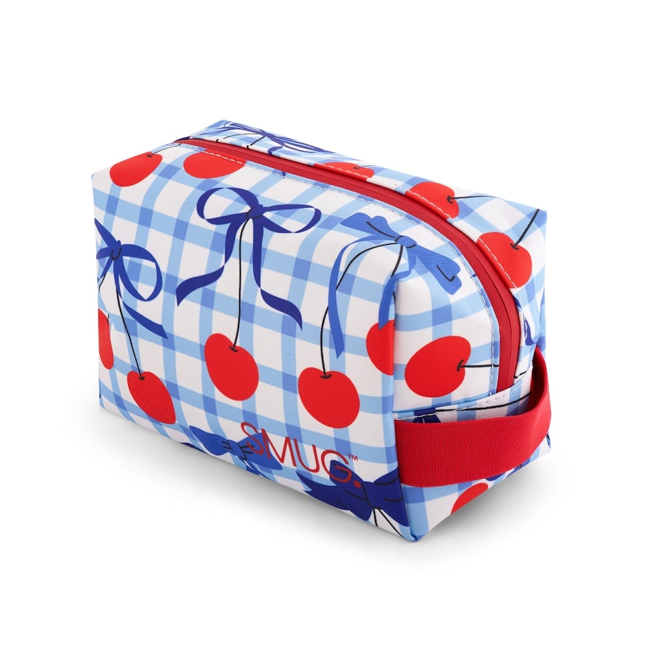 image 1 of SMUG Toiletry Bag - Blue Cherries Print