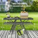 image 4 of Outsunny 3 ft Folding Camping Table w/ Adjustable Heights & Mesh Desktop 