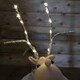 image 3 of 52cm Battery Operated Plush White Christmas Reindeer with LED Lit Antlers