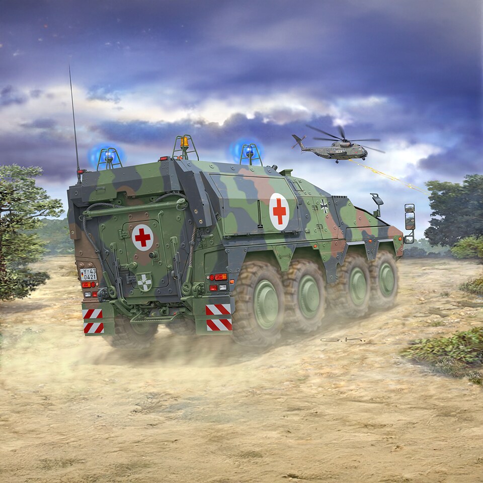 image 1 of Revell GTK Boxer sgSANKfz Military Vehicle Model Kit Scale 1-72