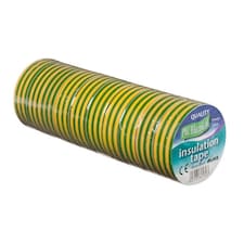 Electrical PVC Insulation Tape Green & Yellow 19mm x 20m - One Colour - One Size