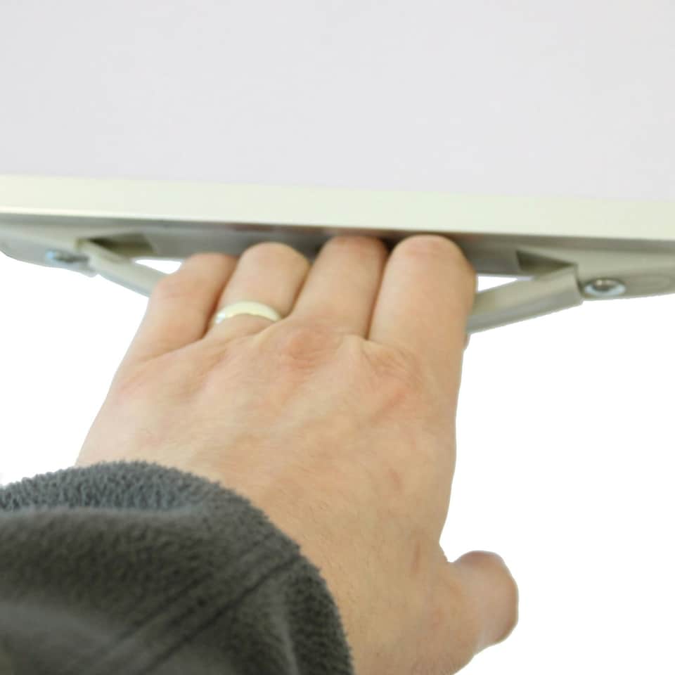 image 1 of Oypla 80cm Portable Folding Outdoor Camping Kitchen Work Top Table White