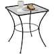image 1 of Outsunny 60 cm Square Metal table Outdoor Bistro Table Coffee Desk, Black 