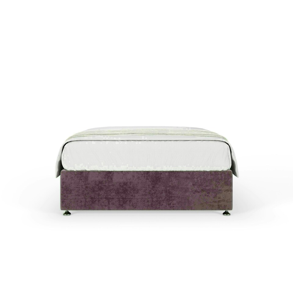 image 1 of Mauve Naples Velvet No Drawer Divan Base Double