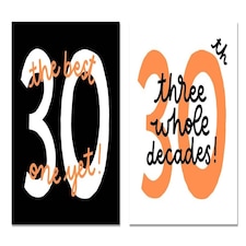 Pack of 10 30th Birthday Party Invitations Cards
