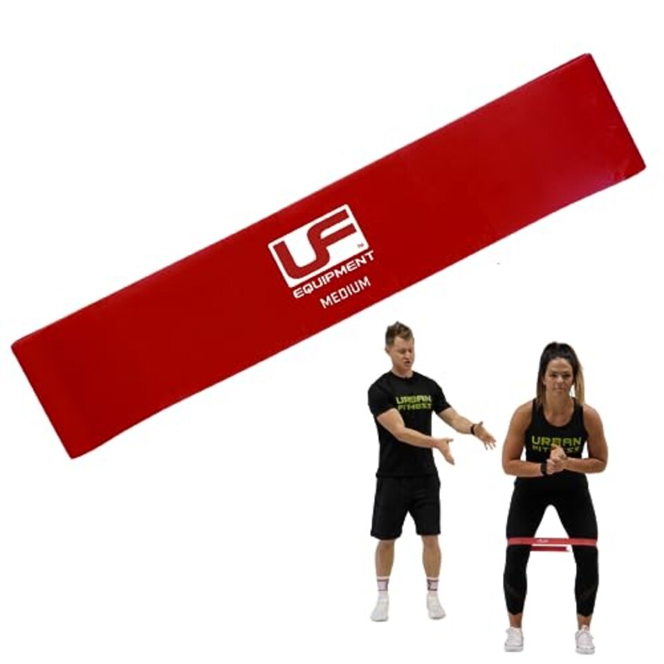 image 1 of Urban Fitness Uf Equipment Unisex' S Resistance Band Loop 12 Inch, Red-Medium, 12"