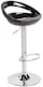 image 1 of Sorrento Swivel Breakfast Bar Stool, Chrome Stem, Height Adjustable Swivel Gas Lift, Home & Kitchen Plastic Barstool, Black