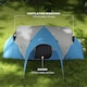 image 6 of Outsunny 3000mm Waterproof Camping Tent with Porch & Sewn in Groundsheet, Blue