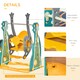 image 6 of HOMCOM 3-IN-1 Kids Swing and Slide Set with Basketball Hoop Slide Swing
