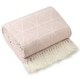 image 1 of Geo Diamond Collection Recycled Cotton Throw in Blush Pink (90" x 100") Pink | Pink