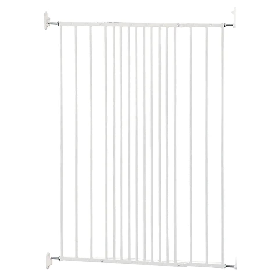 image 1 of Safetots Extra Tall Screw Fitted Baby Stair Gate, 62.5cm - 106.8cm, White, 103.5cm in Height | White | 1