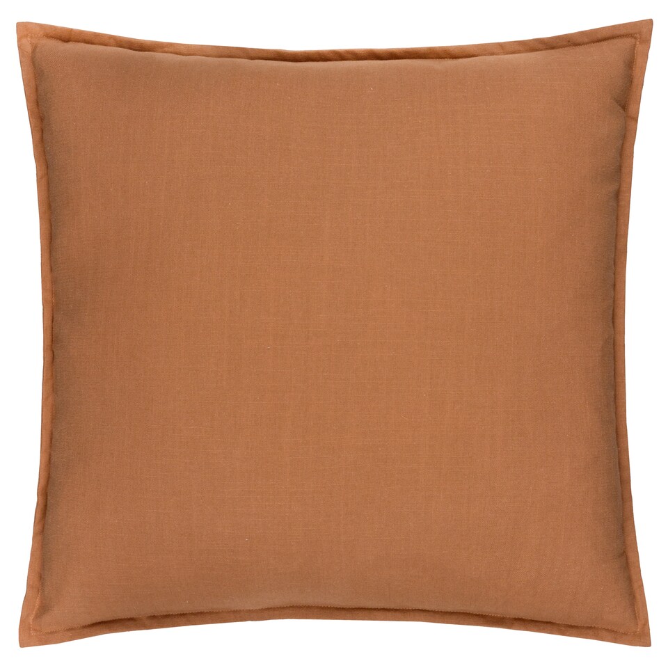 image 1 of Yard Slub Cotton Cushion | Brown | Toffee