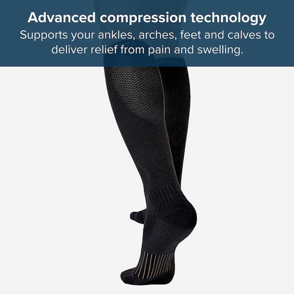 image 1 of Copper Fit Energy Compression Socks (L/XL) Black | L