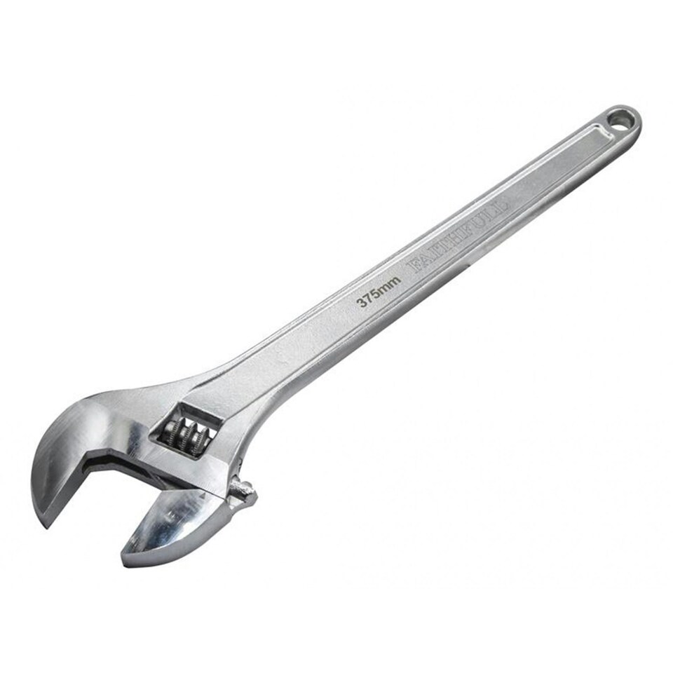 Faithfull Chrome Adjustable Spanner - Multi Colour - 375mm (15in)