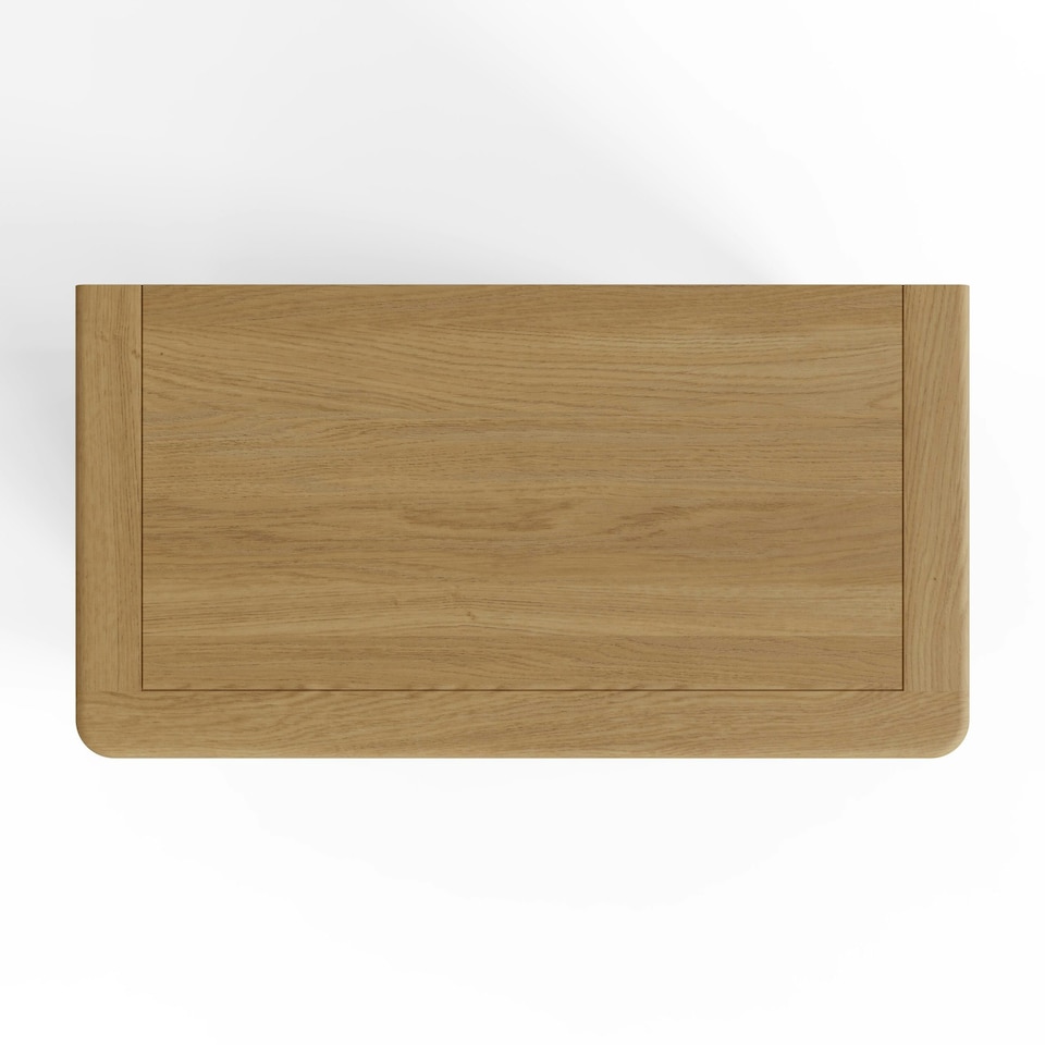 image 1 of Faire Ottoman Blanket Box in Natural Oak with Oak Top Brown
