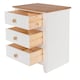 image 7 of Capri White 3 Drawer Pine Nightstand - Country House Style Bedside Cabinet | White | White | One Size | 1