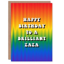 Brilliant Zaza Trippy Psychedelic Pride Birthday Card