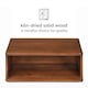 image 5 of Solie Floating Solid Wood Nightstand with Open Shelf