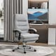 image 2 of Vinsetto Office Chair with Footrest, Double Padding Ergonomic Desk Chair with 6-Point Vibration Massage and Back Heating, Microfibre Fabric with 135 Reclining Back, Grey