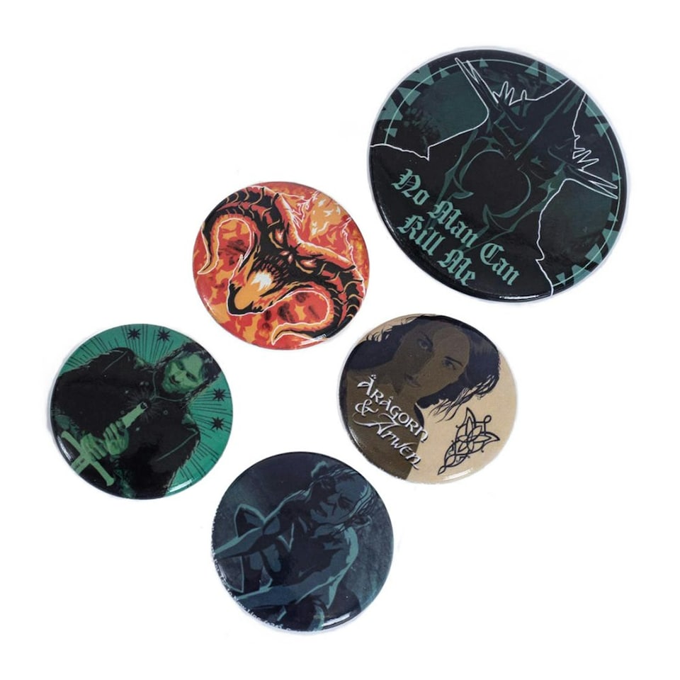 image 1 of The Lord Of The Rings No Man Can Kill Me Button Badge Set - Multicoloured - One Size