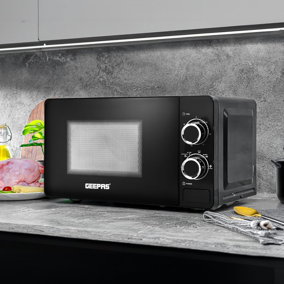 image 1 of GEEPAS Electric Kettle 4 Slice Bread Toaster & Microwave Kitchen Set