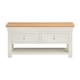 image 5 of Bordeaux Indoor 2 Drawer Coffee Table - L60 x W110 x H50 cm - Ivory - Oak