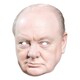 image 1 of Winston Churchill Cardboard Face Mask Multi