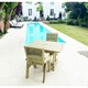 image 3 of Heavy Duty Table and Chair Set - 1 Square Table - 2 Chairs - 2 Seater