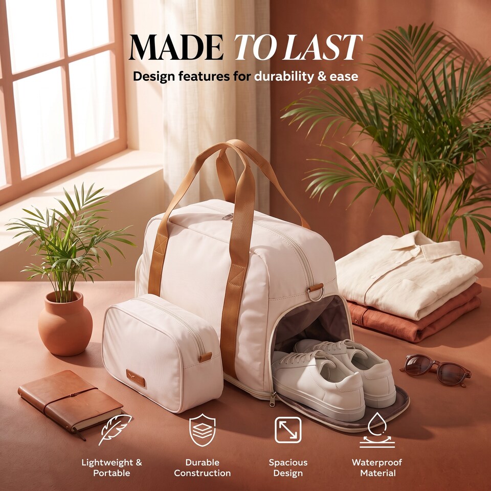 image 1 of Lugg Duffle and Toiletry Bag Set Waterproof Expandable Cabin Size 2 Piece
