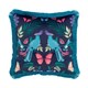 image 1 of Catherine Lansfield Mya Tropical Birds Cushion | Blue | Navy Blue | 45x45cm