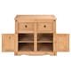 image 2 of Mercers Furniture Corona 2 Door 2 Drawer Sideboard Cupboard Cabinet Storage Dresser Solid Wood Pine Wooden with Mexican Styling