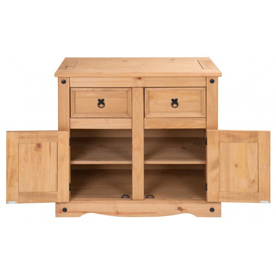image 1 of Mercers Furniture Corona 2 Door 2 Drawer Sideboard Cupboard Cabinet Storage Dresser Solid Wood Pine Wooden with Mexican Styling