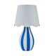 image 2 of Set of 2 Connie - Blue and White Stripe Ceramic Table Lamps