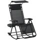 image 1 of Outsunny Folding Recliner Chair Outdoor Lounge Rocker Zero-Gravity Seat