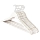 image 1 of Harbour Housewares Wooden Coat Hangers - White - Pack of 10