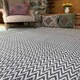 image 1 of GRETA Soft Bedroom Rug Dark Herringbone Pattern - L70 x W115 - Grey Grey