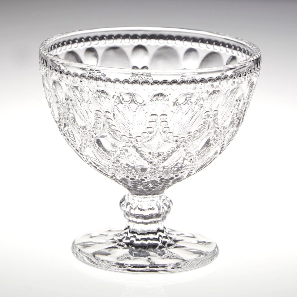 image 1 of Fleur Set Of Two Clear Glass Sundae Dishes