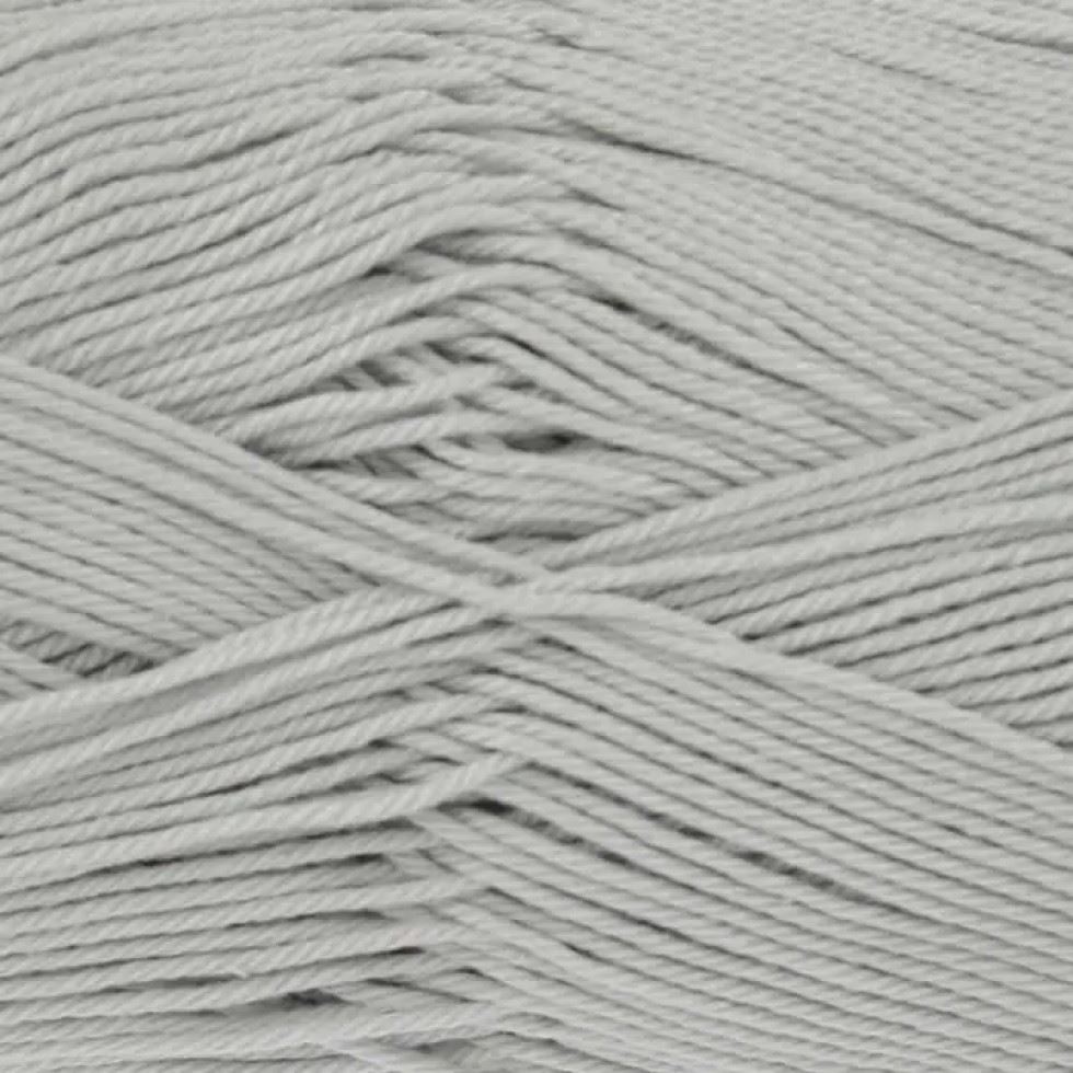 King Cole Grey Giza Cotton 4 Ply Yarn (Value Pack 12 x 50g Balls) For Crochet, Knitting - 158m per ball