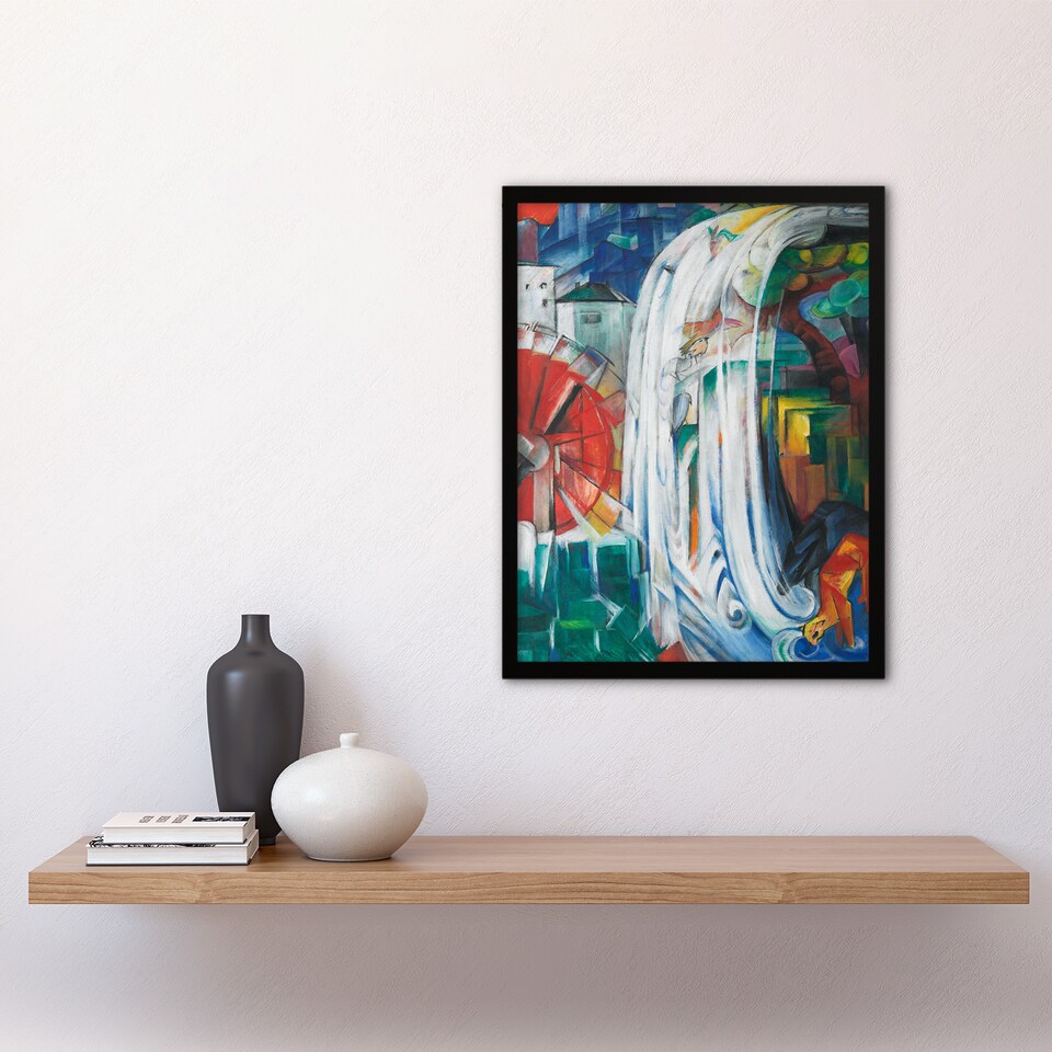 image 1 of Franz Marc Framed Wall Art The Bewitched Mill Colourful Painting Home Décor