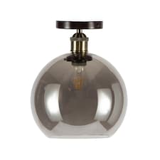 BHS Carter 1 Light Flush Ceiling Light, Bronze