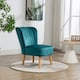 image 4 of Arezza Velvet Accent Chair - Teal