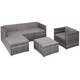 image 1 of Garden Furniture Set Lignano - modular sofa with armchair, stool, coffee table | Grey | grey | 179 x 150 x 65 cm | 1