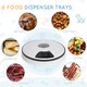 image 5 of PawHut Pet Feeder w/ Digital Timer Six-Meal Food Dispenser Trays White