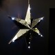 image 5 of 20cm Battery Operated Light up Hanging Christmas Shooting Star Bauble  in Silver with LEDs