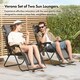 image 2 of VonHaus Set of 2 Padded Folding Zero Gravity Sun Lounger Chairs for Garden Grey