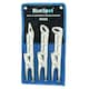 image 1 of 12" Extra Long Nose Adjustable Locking Pliers Mole Grips 3pc Set Straight 45Â° 90Â°
