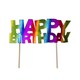 image 1 of Anniversary House Rainbow Happy Birthday Cake Topper Foil