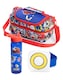 image 1 of Sonic the Hedgehog Boys Blue Lunch Bag with Bottle & Snack Pot | Let's Roll Sonic Character Design | Adjustable Shoulder Straps | Back to School Essentials | Sonic Merch