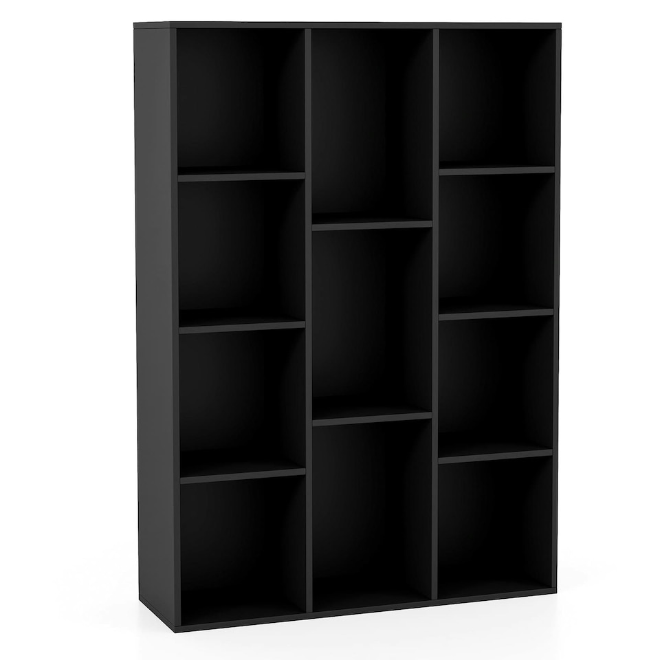image 1 of COSTWAY 11-Cube Bookcase Geometric Bookshelf Display Cabinet Black